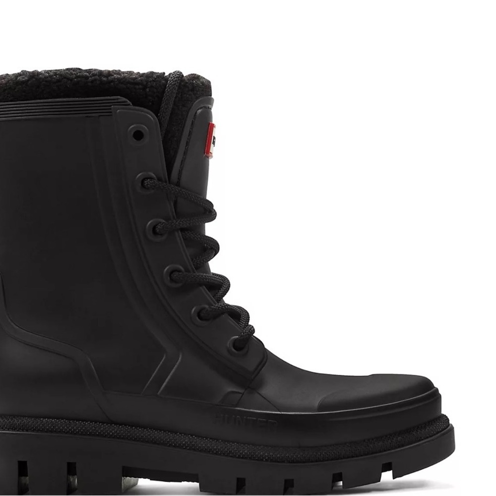 Hunter Black Insulated Lace-Up Boots - Picture 6 of 7